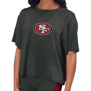 NWT CERTO NFL SAN FRANCISCO‎ 49ERS Cropped Tee Shirt Charcoal Size Small